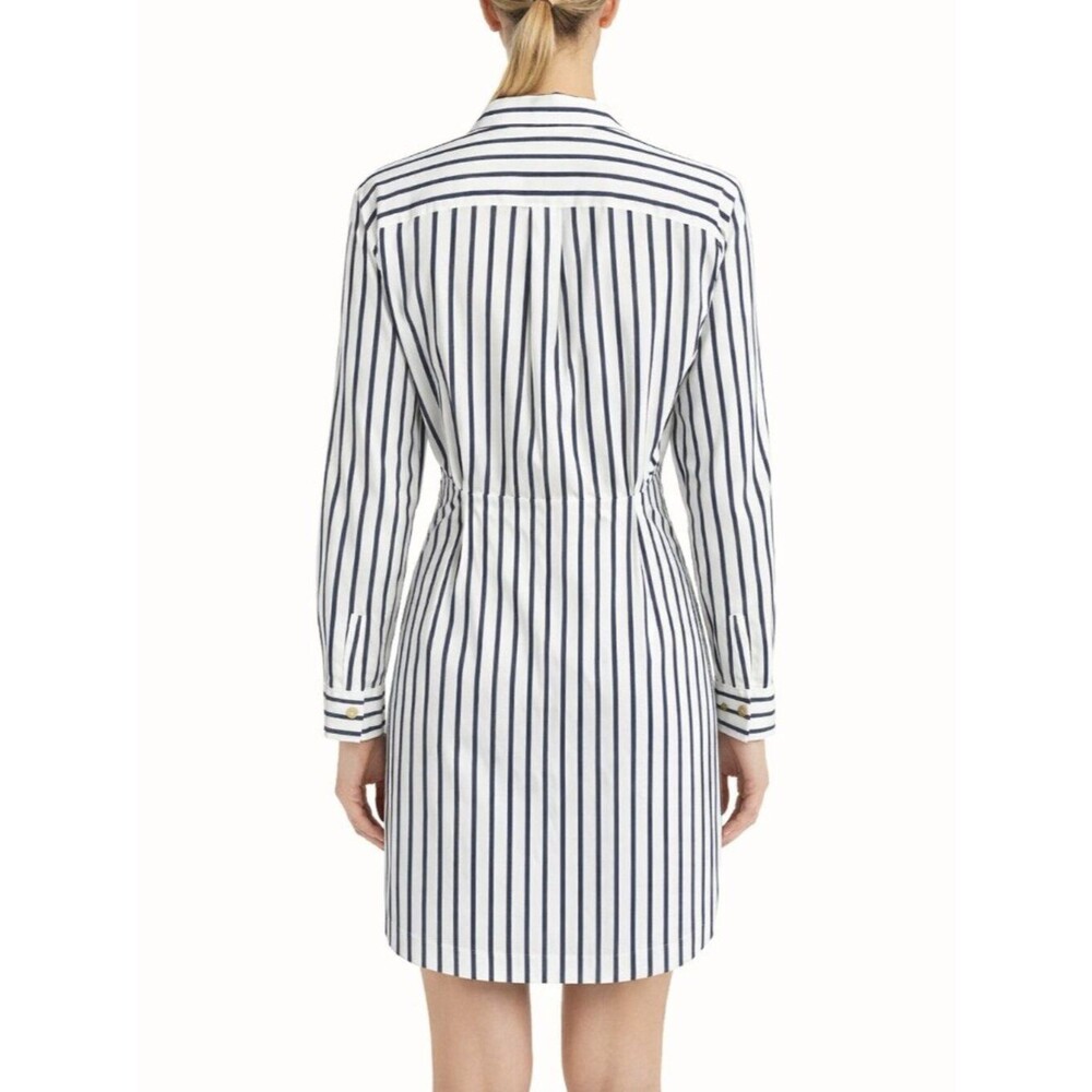 Calvin Kline Blue Stripe Cotton Shirt Dress Size 10 NWT - Picture 2 of 13